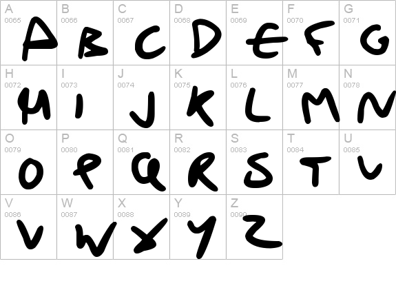 Drunk Handwritting
 uppercase A-Z preview