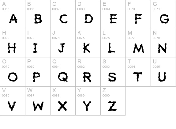 Drunker (sRB) uppercase A-Z preview
