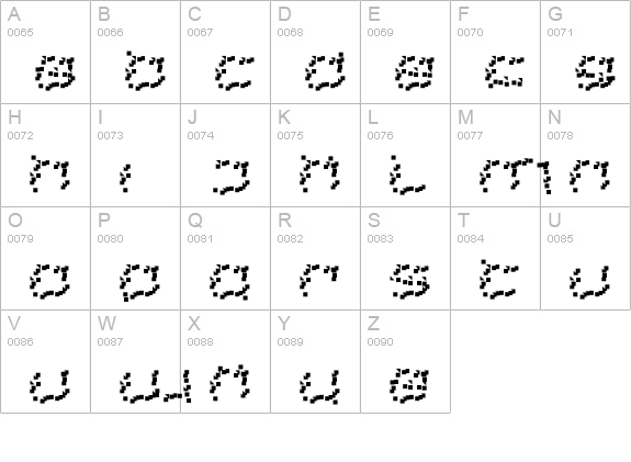 DS Home Front uppercase A-Z preview