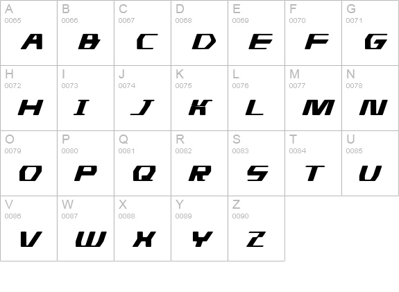 DS man uppercase A-Z preview