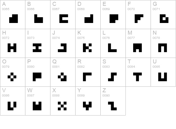 DS P9RMX uppercase A-Z preview