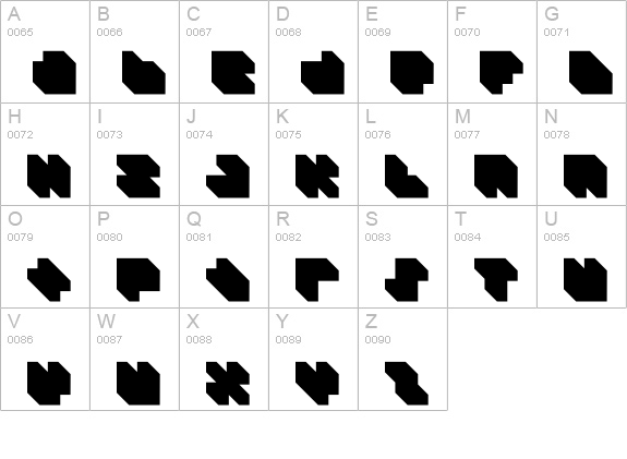 DS P9RMX3D uppercase A-Z preview