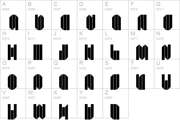 DS PlattenBau uppercase A-Z preview