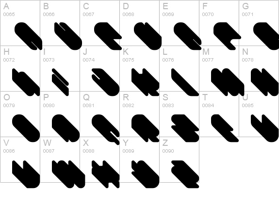DS Popporn3D uppercase A-Z preview