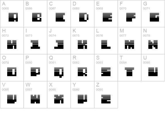 DS PTRLDizel uppercase A-Z preview