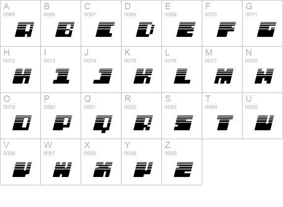 DS PTRLDizelPlus uppercase A-Z preview