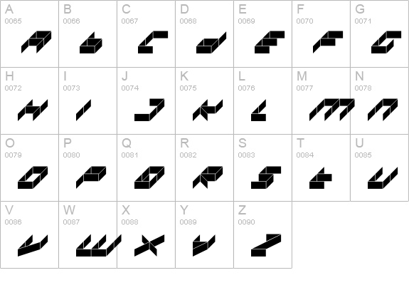DS Space uppercase A-Z preview