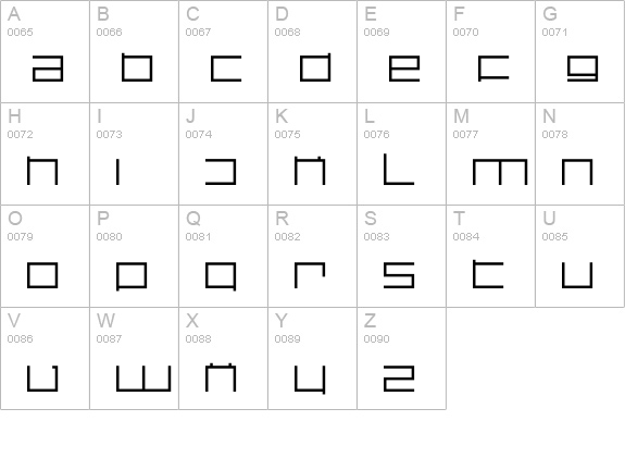 DS SQR45 uppercase A-Z preview