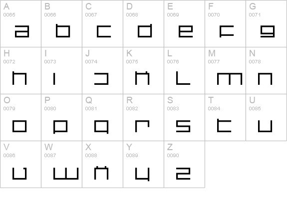 DS SQR55 uppercase A-Z preview