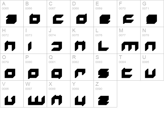 DS SQR553DL uppercase A-Z preview