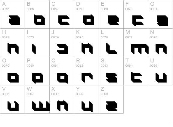 DS SQR553DR uppercase A-Z preview