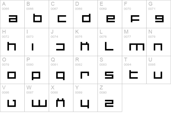 DS SQR85 uppercase A-Z preview