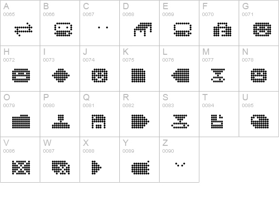 DS SysBat uppercase A-Z preview