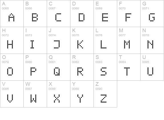 DS SysDot uppercase A-Z preview