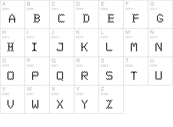 DS Ticket35 uppercase A-Z preview
