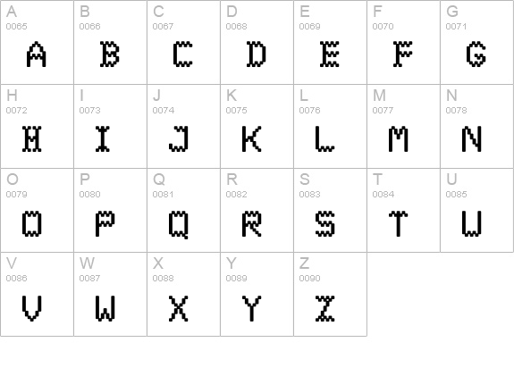 DS Ticket45 uppercase A-Z preview