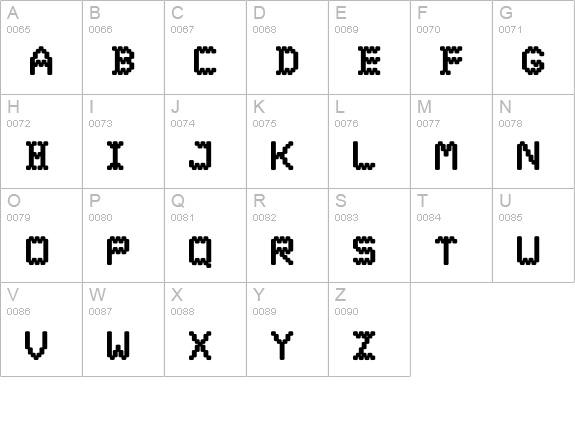 DS Ticket55 uppercase A-Z preview