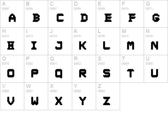 DS Ticket65 uppercase A-Z preview