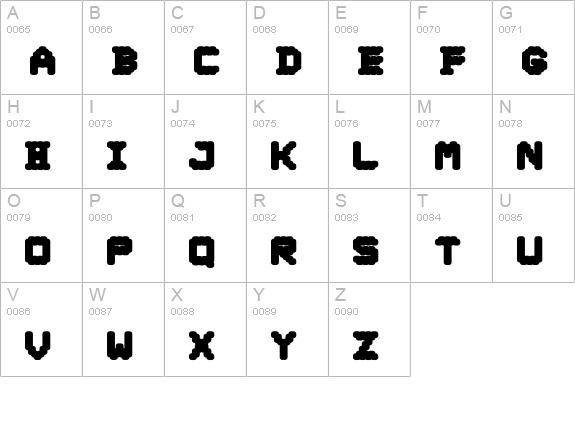 DS Ticket75 uppercase A-Z preview