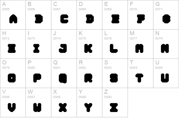 DS Ticket95 uppercase A-Z preview