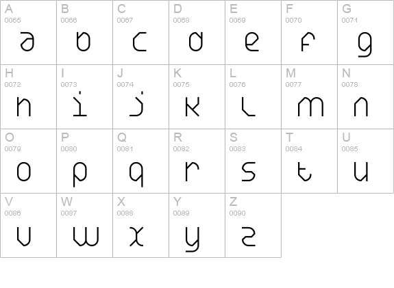 DS Yakuti45 uppercase A-Z preview