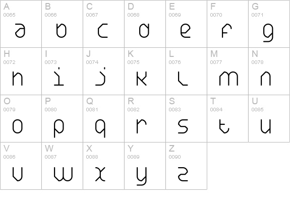 DS Yakuti45R uppercase A-Z preview