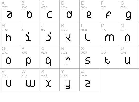 DS Yakuti55 uppercase A-Z preview