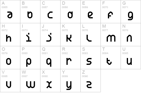 DS Yakuti65 uppercase A-Z preview