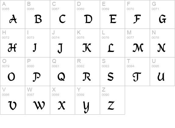 DS_Mysticora uppercase A-Z preview