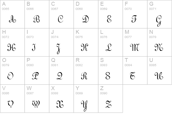 Dschidda uppercase A-Z preview
