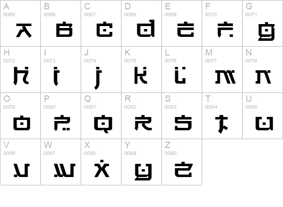 DSJapanCyr Normal uppercase A-Z preview