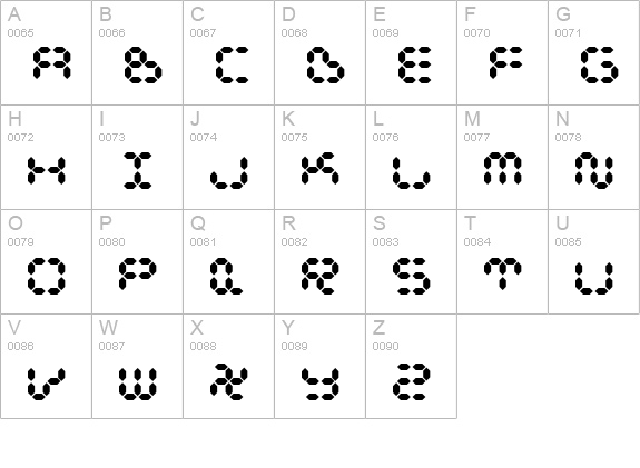 Dspl uppercase A-Z preview
