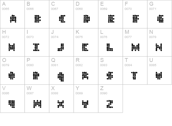 DT 104 in outbreak uppercase A-Z preview