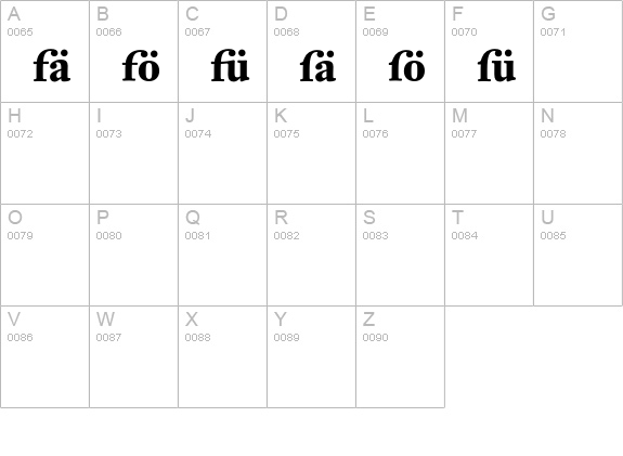 DTL Fleischmann T Bold Alt uppercase A-Z preview