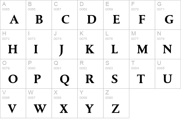 DTLAlbertinaST Bold uppercase A-Z preview