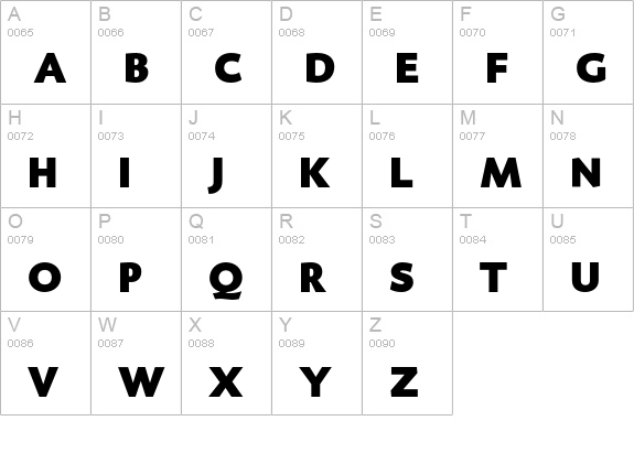 DTLCaspariT-Black uppercase A-Z preview