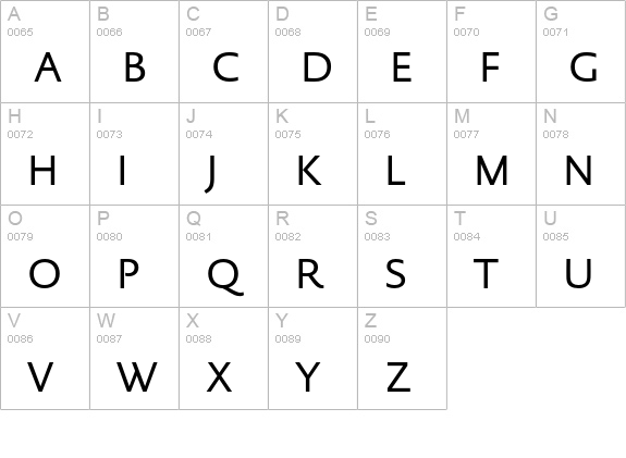 DTLDocumentaSansST uppercase A-Z preview