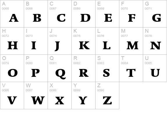 DTLDorianST-Heavy uppercase A-Z preview