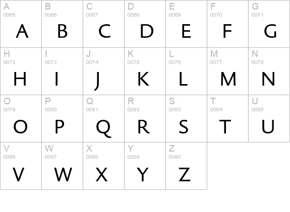 DTLHaarlemmerSansD-Caps uppercase A-Z preview