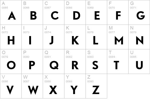 DTLNobelT-Bold uppercase A-Z preview