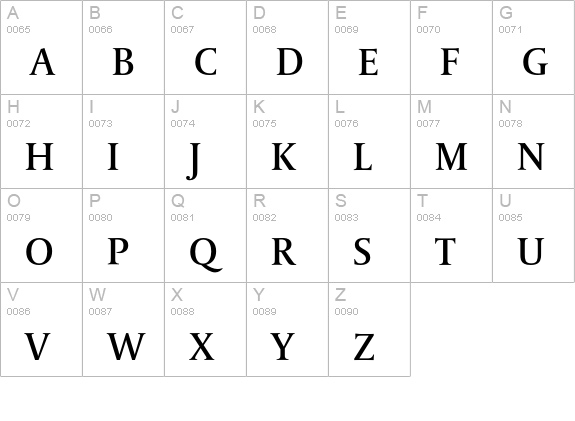 DTLParadoxT-Medium uppercase A-Z preview