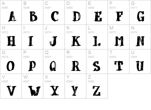 dUBBEL uppercase A-Z preview