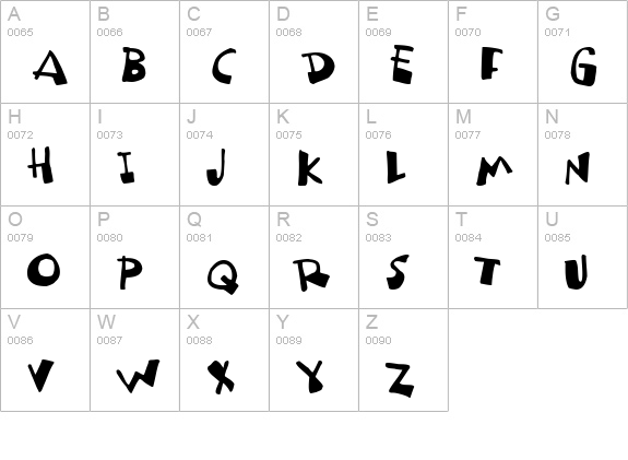 dubbem uppercase A-Z preview