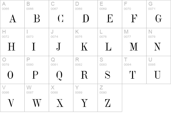DubielPlain uppercase A-Z preview