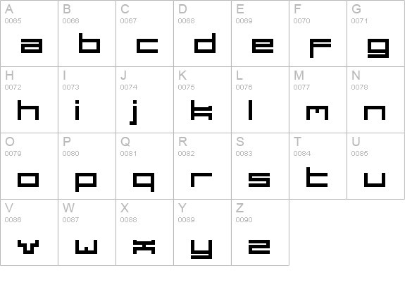 Dubsteptrix
 uppercase A-Z preview