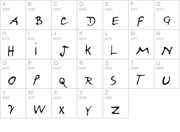 Duchamp uppercase A-Z preview