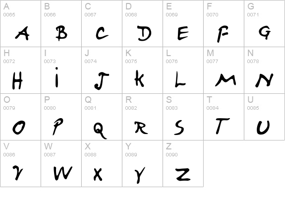 DuchampBold uppercase A-Z preview