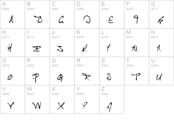 Dueodix uppercase A-Z preview