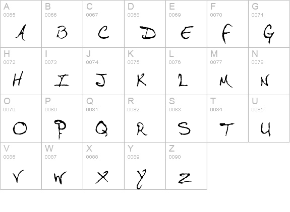 Dueonix uppercase A-Z preview
