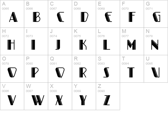 Duesenberg NF uppercase A-Z preview